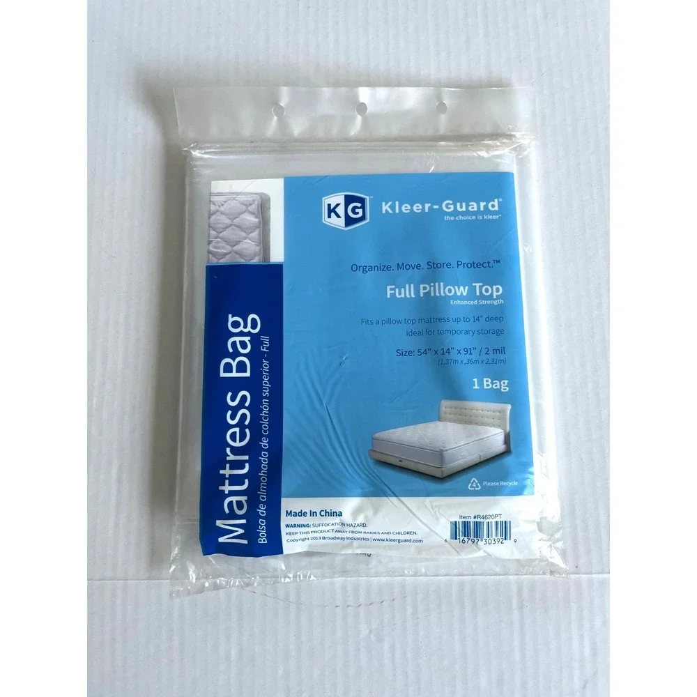 Kleer Guard Full Pillow Top Mattress Bag Cover Clear New